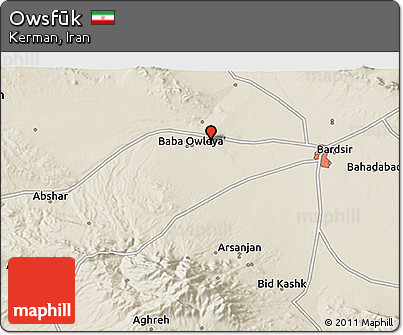 Shaded Relief 3D Map of Owsfūk