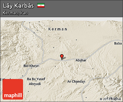 Shaded Relief 3D Map of Lāy Karbās