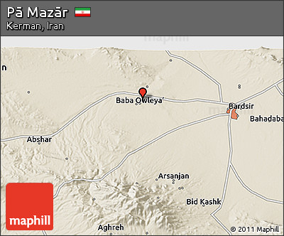 Shaded Relief 3D Map of Pā Mazār