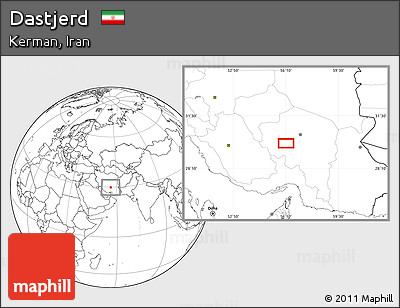 Blank Location Map of Dastjerd