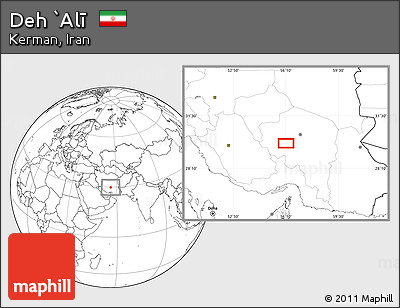 Blank Location Map of Deh `Alī