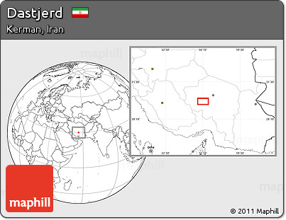 Blank Location Map of Dastjerd