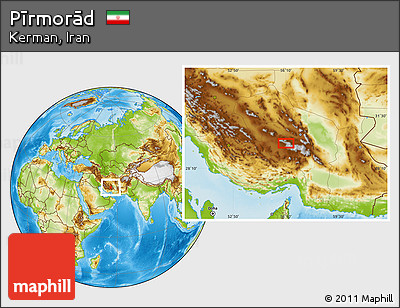 Physical Location Map of Pīrmorād