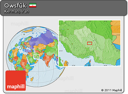 Political Location Map of Owsfūk