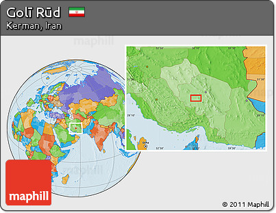 Political Location Map of Golī Rūd