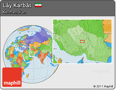 Political Location Map of Lāy Karbās