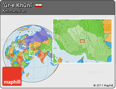 Political Location Map of 'ūr-e Khūnī