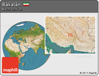 Satellite Location Map of Bākalān