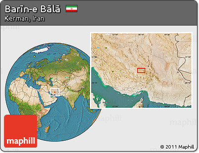 Satellite Location Map of Barīn-e Bālā
