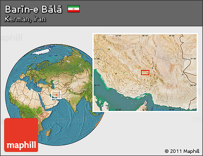 Satellite Location Map of Barīn-e Bālā