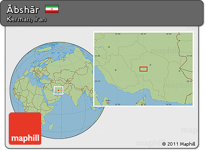 Savanna Style Location Map of Ābshār