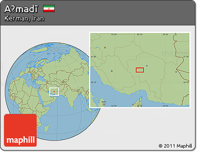 Savanna Style Location Map of Aḩmadī