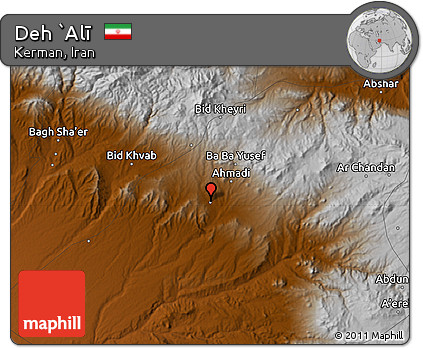Physical Map of Deh `Alī