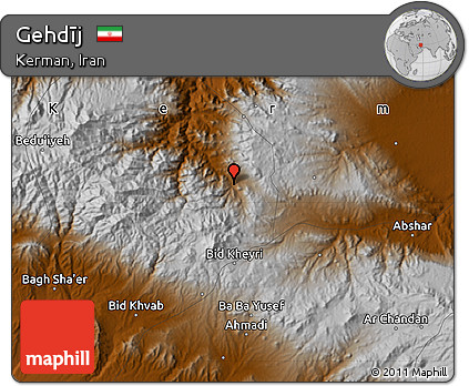 Physical Map of Gehdīj