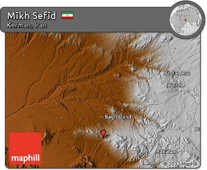 Physical Map of Mīkh Sefīd