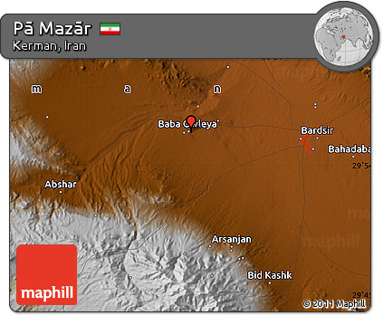 Physical Map of Pā Mazār