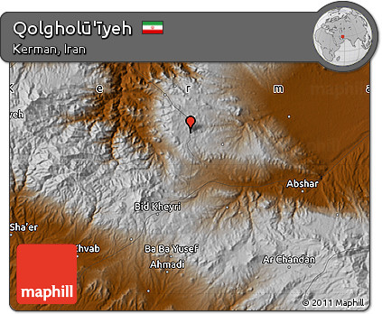 Physical Map of Qolgholū'īyeh