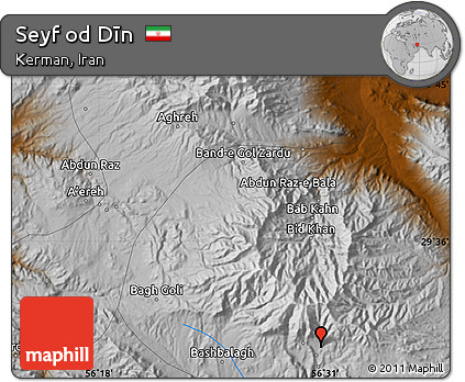Physical Map of Seyf Od Dīn