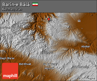 Physical Map of Barīn-e Bālā