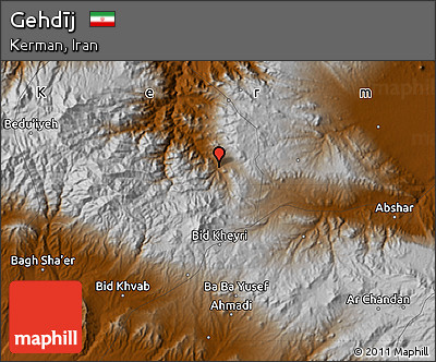 Physical Map of Gehdīj