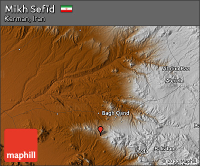 Physical Map of Mīkh Sefīd