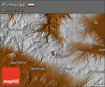 Physical Map of Pīrmorād