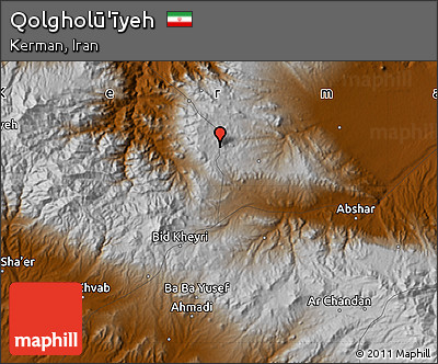 Physical Map of Qolgholū'īyeh