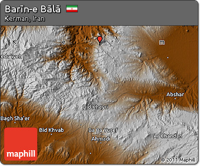 Physical Map of Barīn-e Bālā