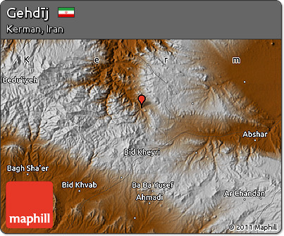 Physical Map of Gehdīj