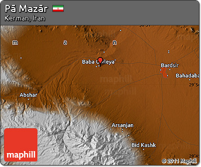 Physical Map of Pā Mazār