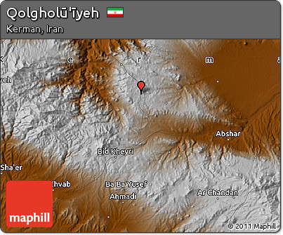 Physical Map of Qolgholū'īyeh