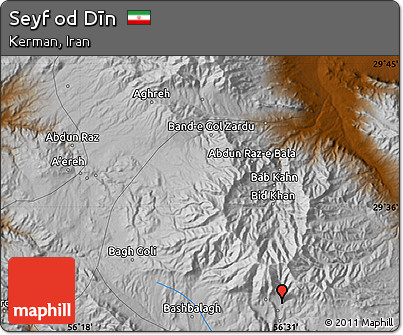 Physical Map of Seyf Od Dīn