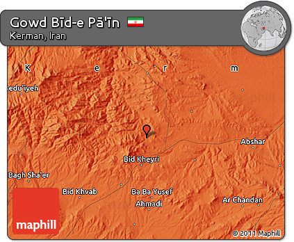 Political Map of Gowd Bīd-e Pā'īn