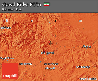 Political Map of Gowd Bīd-e Pā'īn