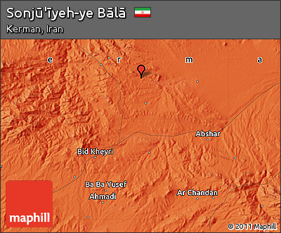 Political Map of Sonjū'īyeh-ye Bālā