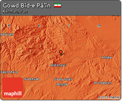 Political Map of Gowd Bīd-e Pā'īn