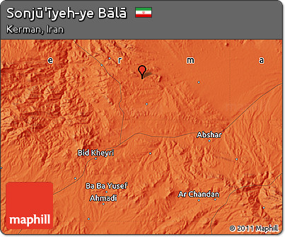 Political Map of Sonjū'īyeh-ye Bālā