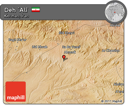 Satellite Map of Deh `Alī