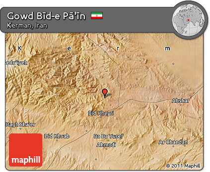 Satellite Map of Gowd Bīd-e Pā'īn