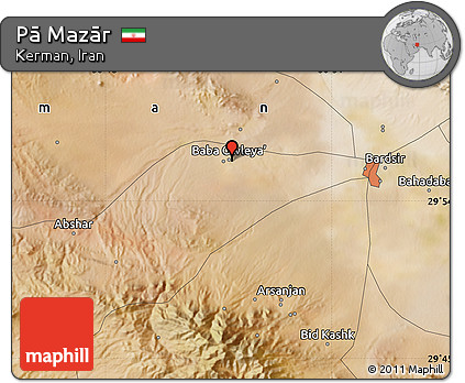 Satellite Map of Pā Mazār