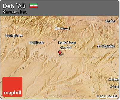 Satellite Map of Deh `Alī