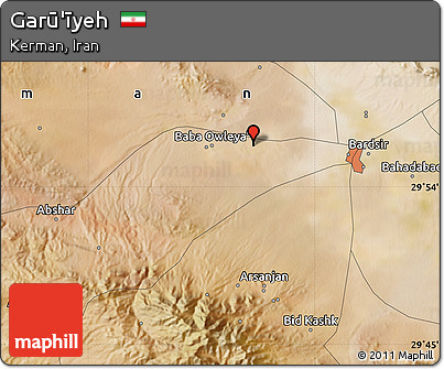 Satellite Map of Garū'īyeh