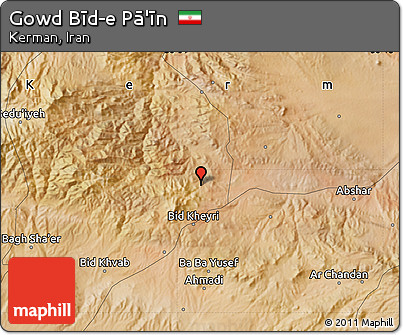 Satellite Map of Gowd Bīd-e Pā'īn