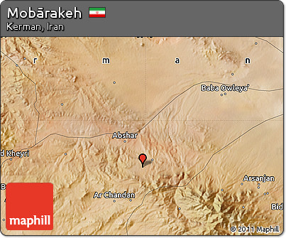 Satellite Map of Mobārakeh