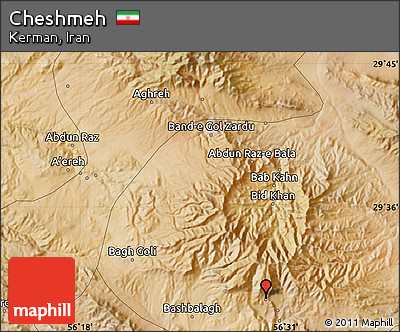 Satellite Map of Cheshmeh