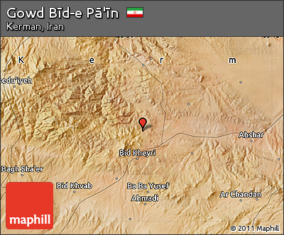 Satellite Map of Gowd Bīd-e Pā'īn