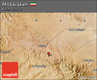 Satellite Map of Mobārakeh