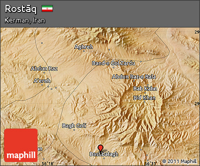 Satellite Map of Rostāq