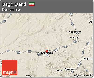 Shaded Relief Map of Bāgh Qand