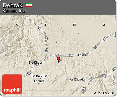 Shaded Relief Map of Dehtak
